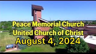 Peace Memorial Church UCC  8424 Worship Service [upl. by Nylsej]