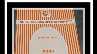 PGBG PAPER 7A📓 Netaji Subhas Open University [upl. by Angelico975]