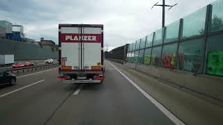 Iveco Stralis 570 XP 4K POV Zürich Schaffhauserplatz nach Buchs bei Aarau [upl. by Ecinehs851]