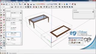 2014 DIBAC FOR SKETCHUP TUTORIAL 009B CREATE 2014 DIBAC COMPONENT 3D AND MODIFY ONLY 2D COMPONENT [upl. by Odelia374]