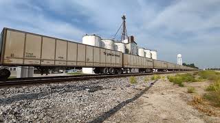 NS 9839 Leads NS 255 Triple Crown At Dawson Illinois [upl. by Eemak]