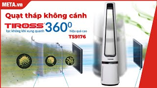 Tiross TS9176 Quạt tháp không cánh và lọc không khí 12 tốc độ gió  METAvn [upl. by Furtek]