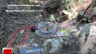 Survival Gear  Navigating with a Suunto A10 compass [upl. by Rednirah]