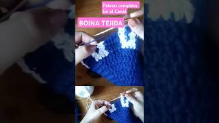 BOINA TEJIDA CON DISEÑO EXPLICADA PASO A PASO te dejo el vídeo crochet [upl. by Niles]