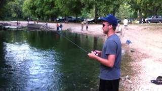 Ultra Light Trout Fishing at Roaring River State Park [upl. by Corny]