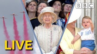 Trooping the Colour LIVE 2019  The Queens Birthday Parade  BBC [upl. by Holder]