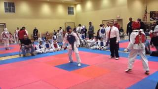 Jersey Cup  Taekwondo Best Sparring Kicks 12 year old USAT Olympic Style [upl. by Susann]