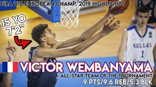 HIGHLIGHTS VICTOR WEMBANYAMA ALLSTAR TEAM FIBA U16 EUROPEAN CHAMP  Full Tournament Highlights [upl. by Ardnekal]