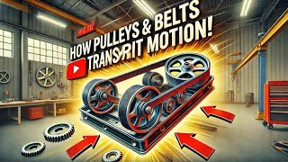 How do pulleys and belts transmit motion Pulleys Belts MotionTransmission [upl. by Hermann]