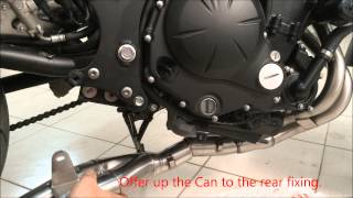 Kawasaki ER6 2013 2014 unboxing and fitting of IXIL Full exhaust system [upl. by Aninaig228]