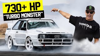 Ken Block’s 730HP “TURBO MONSTER”  1st Test of the Insane Audi Sport Quattro Replica [upl. by Guthrie]