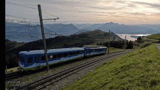 Scenic Cogwheel Train Ride  Arth Goldau to Rigi  Switzerland [upl. by Notnad]