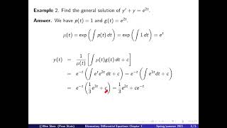 Video22 Examples on integrating factors Elementary Differential Equations [upl. by Blanchette490]