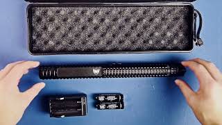 Tactical 12000000 Stun Baton Flashlight UNBOXING [upl. by Jentoft506]