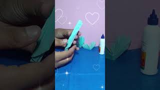 Easy way for making heart shape paper flowers papercraftideas vijaylaxmipandey2223 [upl. by Nalyad]