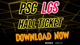 Kerala psc LGS exam 2024 Psc Latest updates todayLGSLGS hall ticket download [upl. by Ennovart]