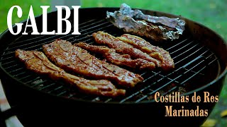 Receta Muy Fácil de GALBI 갈비 en español Comida Coreana  Korean BBQ  Costillas de Res [upl. by Ardnot]