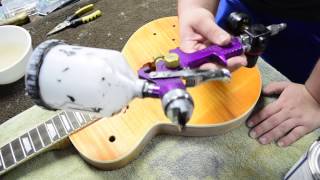 Slash AFD DIY Les Paul Kit  Part 4 Sanding SealerClear Coat  Buffing [upl. by Esli169]