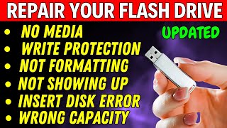 How To Fix No Media USB Flash Drive Easily Repair ANY Corrupted Flash Drive [upl. by Bekah]