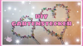 Diy Gartenstecker aus Perlen und Draht [upl. by Elbring829]