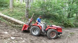 carraro tigrone con verricello krpan 35 log splitter Forstanhänger [upl. by Llevel934]