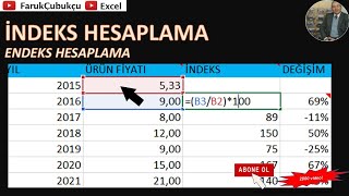 Excelde İndeks Hesaplama  Endeks Hesaplama [upl. by Belicia314]