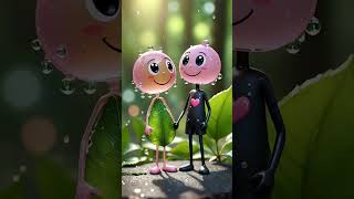 Raindrop people funny cute tiktok shorts [upl. by Enyrb]