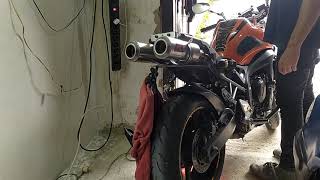 Fz6 Dominator GP exhaust sound without db killer [upl. by William713]