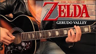 Zelda  Gerudo Valley Tutorial Guitarra  TAB  GUITAR LESSON HD [upl. by Knobloch]