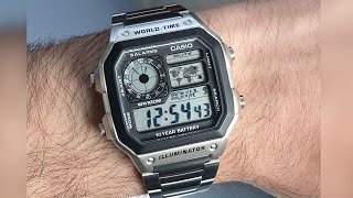 Casio World Time Watch Unboxing  AE1200WHD1AVEF [upl. by Sliwa8]