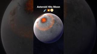 What If an Asteroid Hit the Moon space asteroid moon shorts [upl. by Leba]