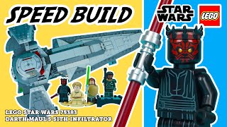 LEGO Star Wars Darth Mauls Sith Infiltrator Speed Build 75383 [upl. by Anavahs]