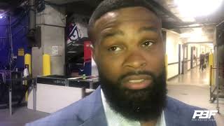 TYRON WOODLEY IMMEDIATE REACTION TO JAKE PAUL KNOCKOUT WIN OVER MIKE PERRY [upl. by Hpeosj]