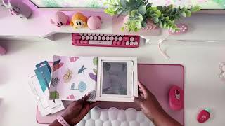 Unboxing the White Kobo Libra Colour and Accessories including Kobo Stylus [upl. by Amrak]