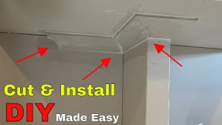 How to cut and install cornice coving  DIY [upl. by Jacobine]