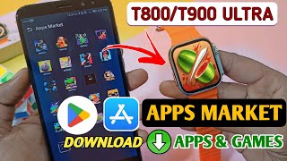 Download Games in T800T900 Ultra Smartwatch  T800 Ultra Smartwatch Game Download  Smartwatch Game [upl. by Akimot]