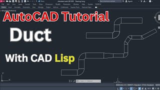 Easy Draw Rectangular Duct With AutoCAD Lisp [upl. by Tenaj]