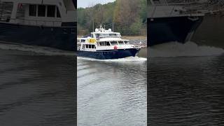 Marlow 78 Explorer passing us by greatloop boating boat [upl. by Eiramlirpa706]