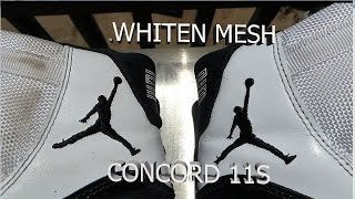 How To INSTANTLY RESTORE mesh on JORDAN 11 WITH HOUSEHOLD CLEANING PRODUCTS restoration [upl. by Onaimad]