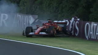 F1 GP UNGHERIA RISULTATI PL2  ERRORE DI LECLERC SBATTE SUBITO E BUTTA LE PROVE [upl. by Tema]