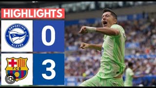 Barcelona vs Alaves 0  3 Lewandowski hattrick 🔥🔥  All goals highlights [upl. by Vergos]