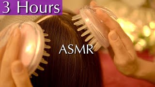 ASMR Autumn Night Pampering🌙 🍂 3 Hours of Relaxing ASMR Head Massage amp Hair Brushing  No Talking [upl. by Aixela]