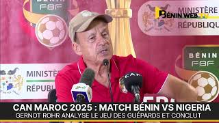 CAN Maroc 2025  Les points danalyse de Gernot Rohr sur le match Bénin vs Nigeria [upl. by Aela]