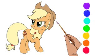 How to Draw Applejack from My Little Pony  Easy Tutorial [upl. by Yeliab]