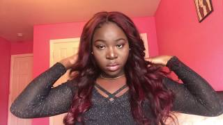 HOW TO From Black to Red Magenta hair  Details included NO BLEACHING [upl. by Ailecnarf]