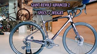 2021 GIANT REVOLT ADVANCED 2 SPECS  WEIGHT [upl. by Aken]