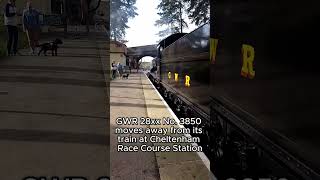 3850 At Cheltenham Race Course Station gwr heritagerailway steamengine cheltenham railway [upl. by Idnac]