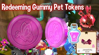 REDEEMING GUMMY PET TOKENS  USING THE GUMMY CLOTHING POTION  Animal Jam Super Box Update [upl. by Amahs]