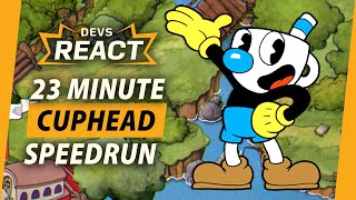 Cuphead Developers React to 23 Minute Speedrun [upl. by Aracat]