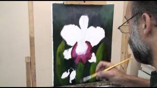 COMO PINTAR UMA ORQUÍDEA  ESCUDEIRO [upl. by Dhumma]